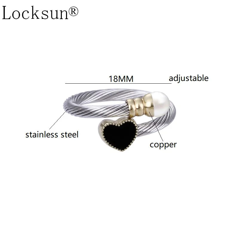 Locksun новые женские открытые кольца 585 розовое золото Тонкий жемчуг модные