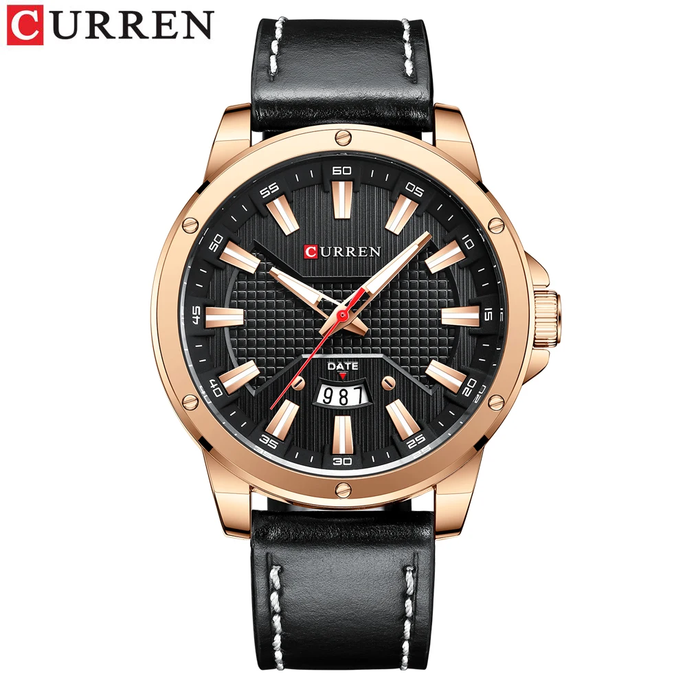 

Top Brand Luxury Fashion Style CURREN Sports Watches For Men Leather Strap Quartz Wristwatches Luminous hands Relojes Watch Men