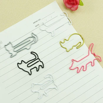 

20Pcs Animal Shape Cartoon Paper Clip Metal Bookmark Memo Clips Kawaii Stationery School Office Supplies Escolar Papelaria Hot