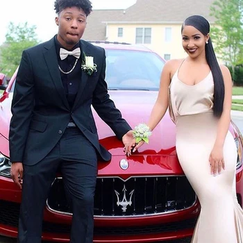 

Black Slim Fit Wedding Men Suits Groom Wear Tuxedos 2 Pieces (Jacket+Pants) Groomsman Prom Suits Costume Homme Blazer