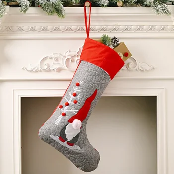 

Red/Gray Faceless Doll Christmas Stocking Creative Gray Forest Man Christmas Decoration 2020 New Arrival