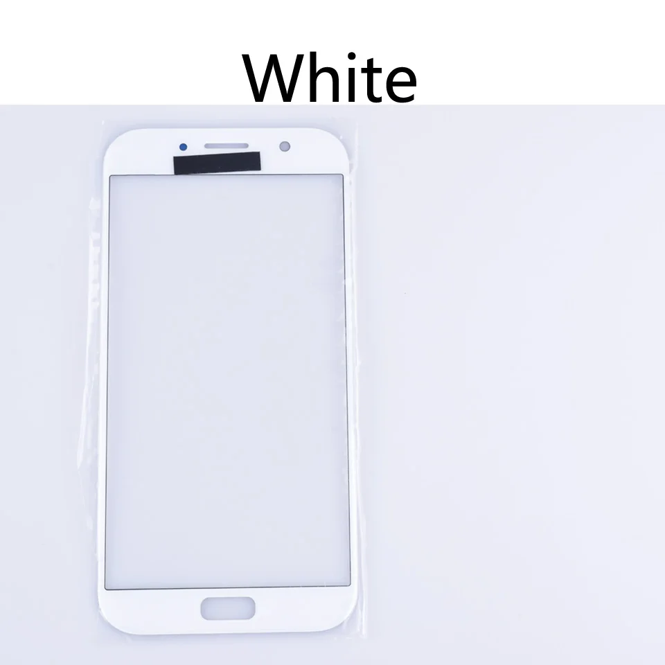 White-No tool A720 для Samsung Galaxy A7 A720 A720F SM-A720F/DS SM-A720F сенсорный экран передний внешний стеклянный сенсорный экран Замена объектива 5,7" - Цвет: White-No tool