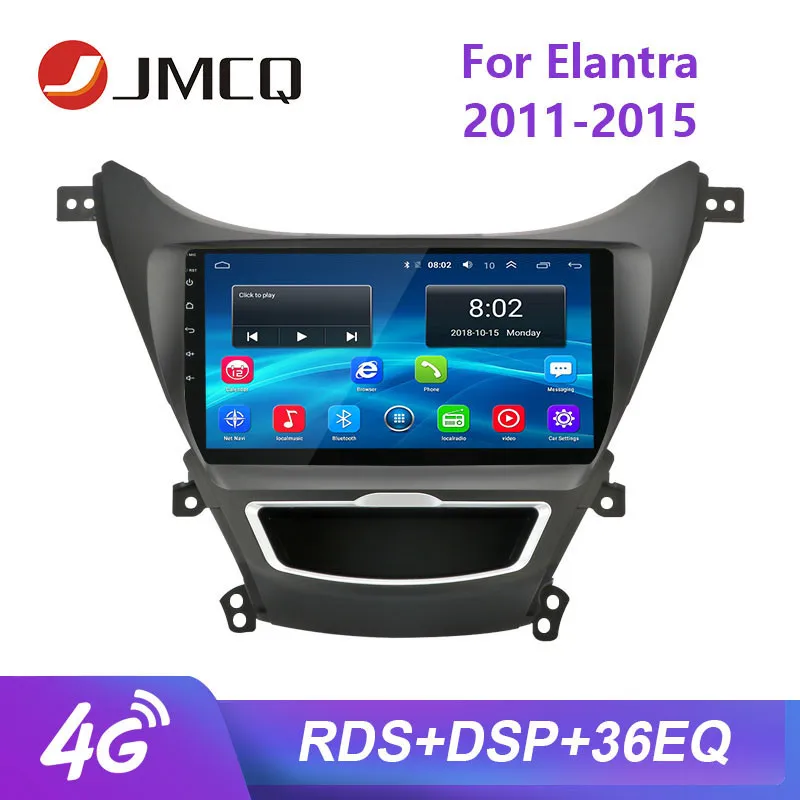 

JMCQ 9" For Hyundai Elantra 2011-2015 car radio RDS 36EQ Android player GPS Navigaion Multimedia Video Players Stereo with Frame