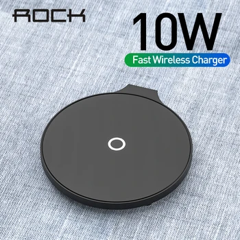 

ROCK Qi Wireless Charger For iPhone 11 Pro X Fast Wireless Charging Pad For Samsung Note 9 S10 Plus chargeur sans fil