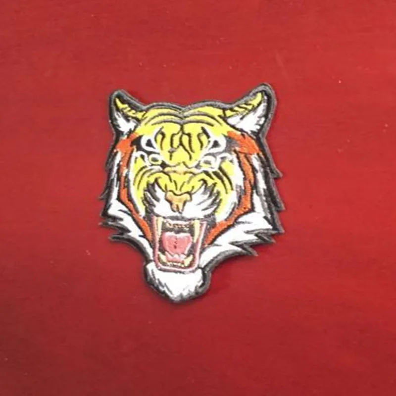 Tiger тканевая вышивка от производителя, индивидуальный компьютерный логотип, вышивка, тканевая паста на заказ, завод по обработке