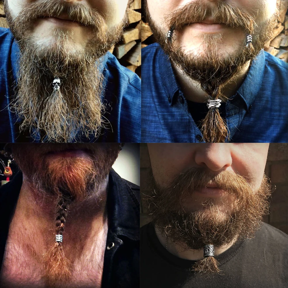 Vikings Runes – Perles Pour Barbe Et Crâne, Anneaux D'espacement En Métal,  Ornement, Décorations, Accessoires De Bracelet, Collier De Cheveux, Bijoux  - Perles - AliExpress