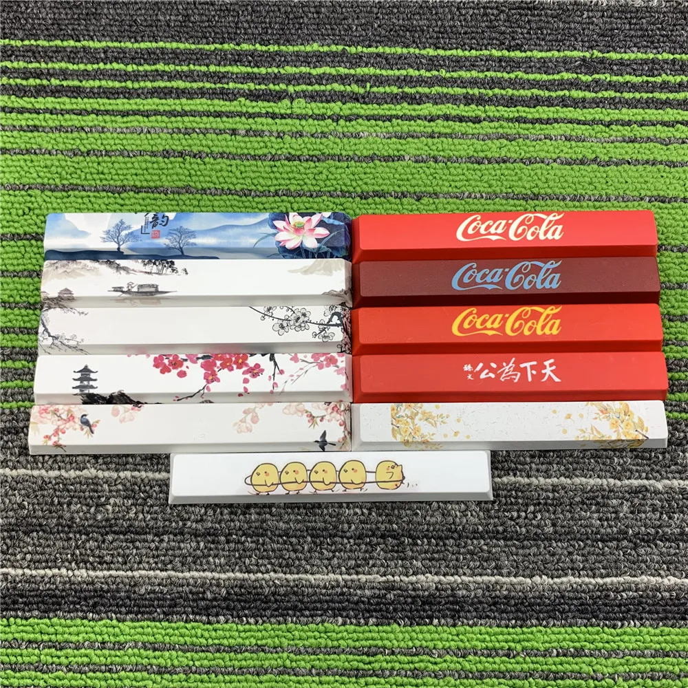 

Sublimation Craft Cherry Profile 6.25U PBT Space Keycaps for Cherry MX Switches Mechanical Keyboard Colorful key cap space