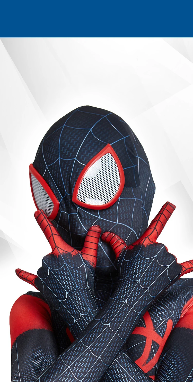 Лидер продаж, облегающий костюм с пауком супергероя, косплей, взрослый костюм Человека-паука, косплей супергероя, 3D Детский костюм Человека-паука