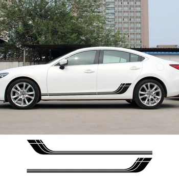 

2PCS For Mazda Atenza 3 Car Racing Sticker Long Stripe Sport Auto Cover Door Automobiles Vinyl Film Decal Car Tuning Accessories
