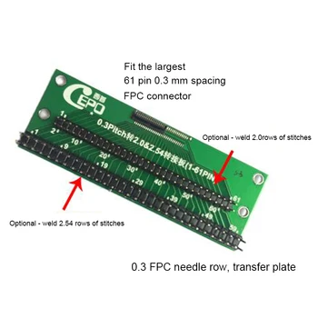 

FPC Adapter Board to Straight Plug Pin 2.54 0.3mm Pitch MIPI LVDS LCD Soft Line Adapter Board