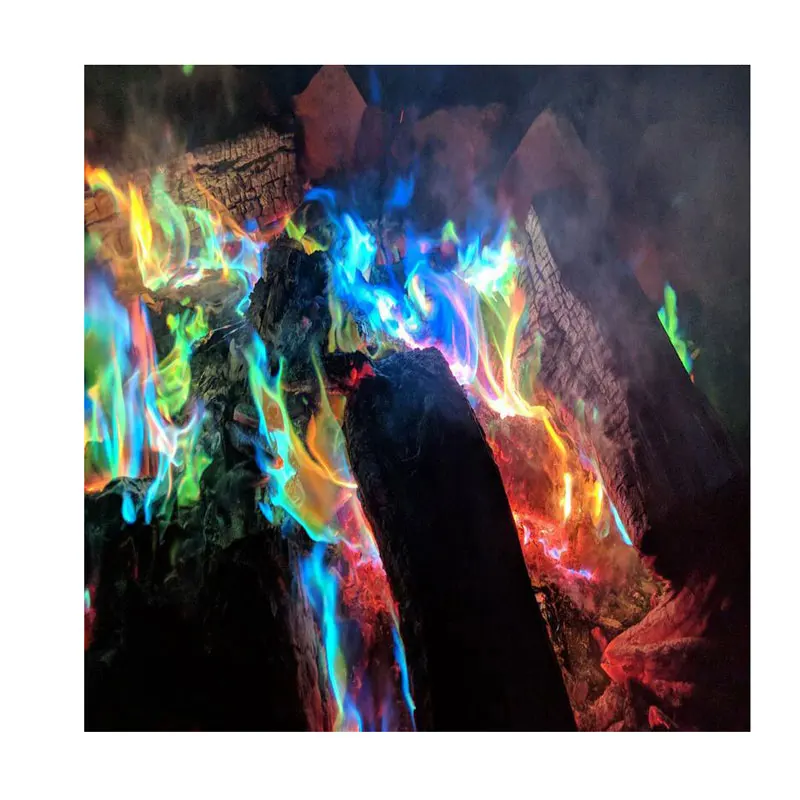 Color flame powder mysterious fire magician skill magic flame color change agent party beach bonfire party fireworks toy