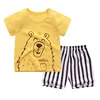 Conjunto de camiseta y pantalones cortos para bebés, ropa con dibujos animados bonitos, pijamas, 2 uds. ► Foto 3/6