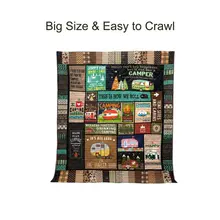 Sun Moon Exquisite Beach Clean Picnic Tent Floor Mat Lawn Spring Tour Autumn Tour Picnic Cloth Camping Blanket