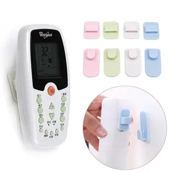 

4PCS/Set Plastic Hooks Sticky Hook Set Air Conditioner TV Remote Control Key Practical Wall Storage Strong Hanger Holder