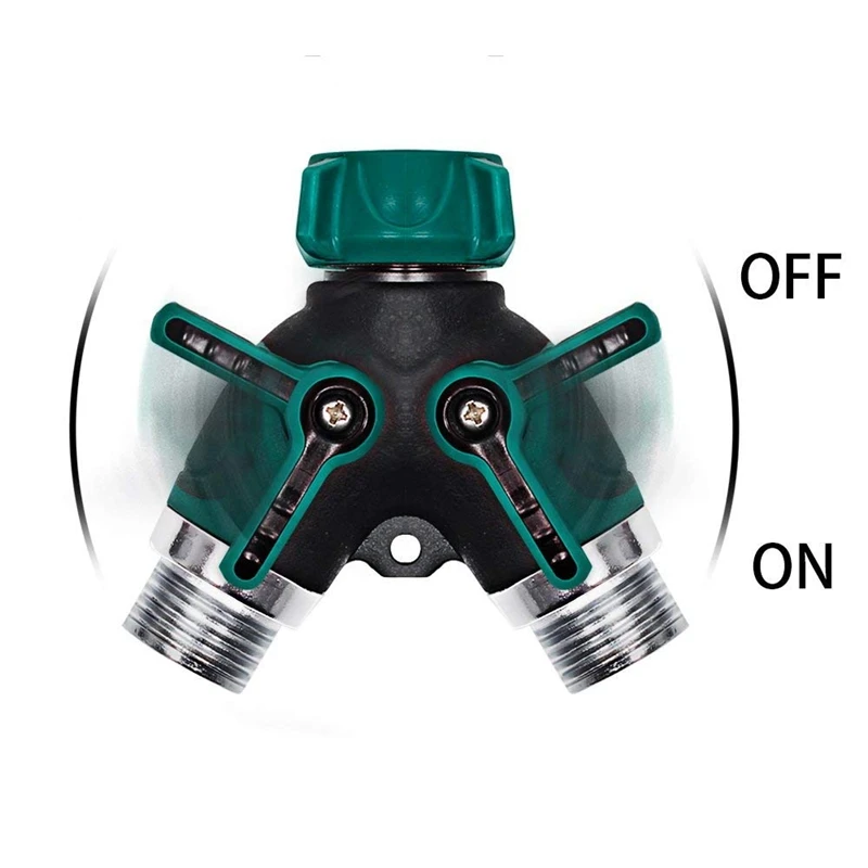 Принадлежности для садового шланга-2 способа Y шланга соединитель шланга сплиттер для шланга легкий захват, гладкие Длинные ручки Y клапан(2-Pack
