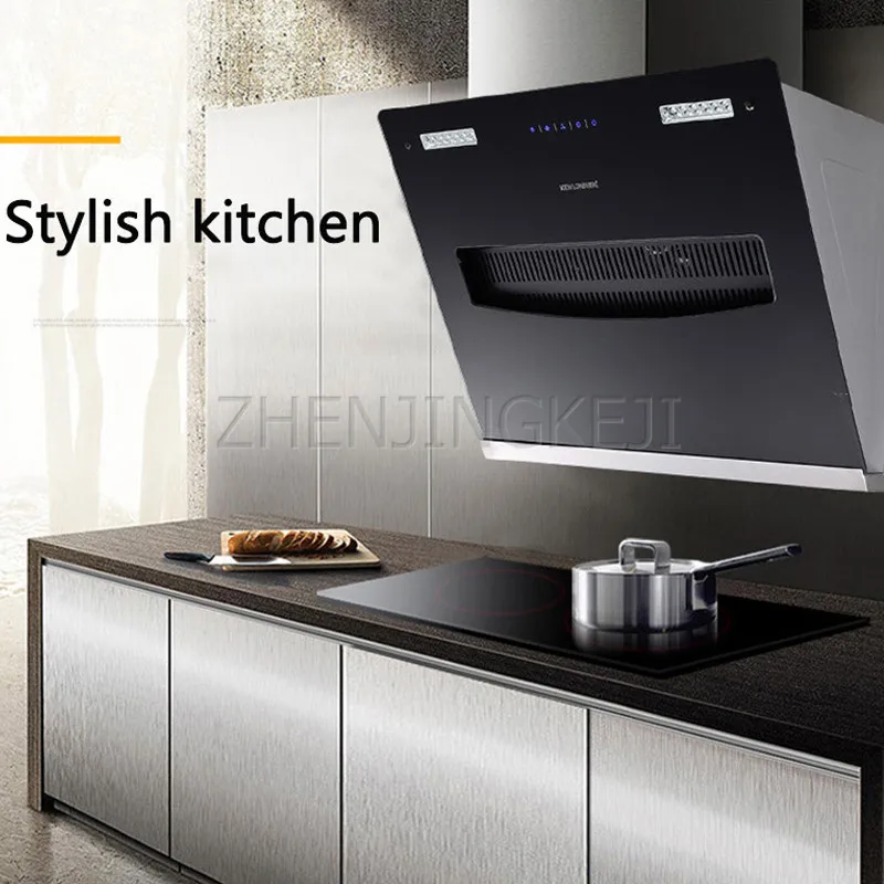 220V Range Hood Side Suction Wallmounted Remove Oily Smoke Small Home Stainless Steel Touch