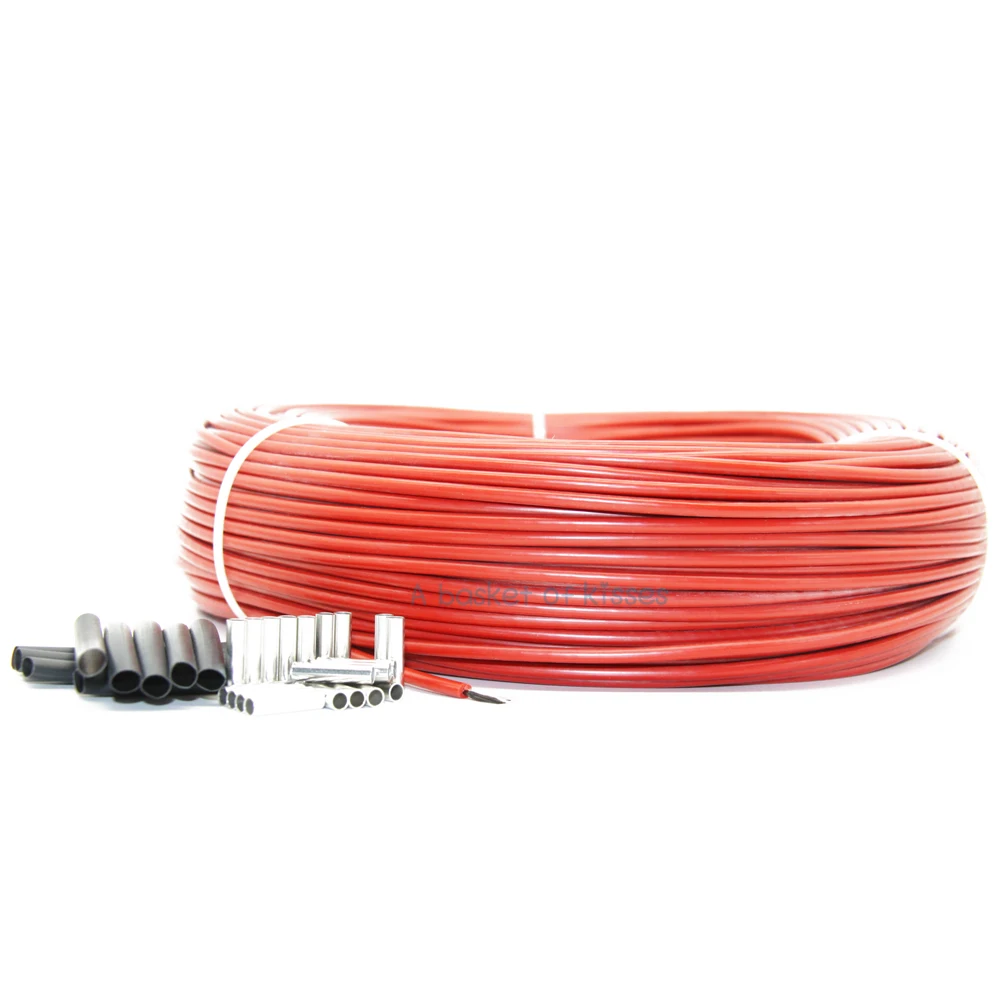  silicone rubber 12K 33ohm carbon fiber heating cable floor heating wire electric hotline high quali