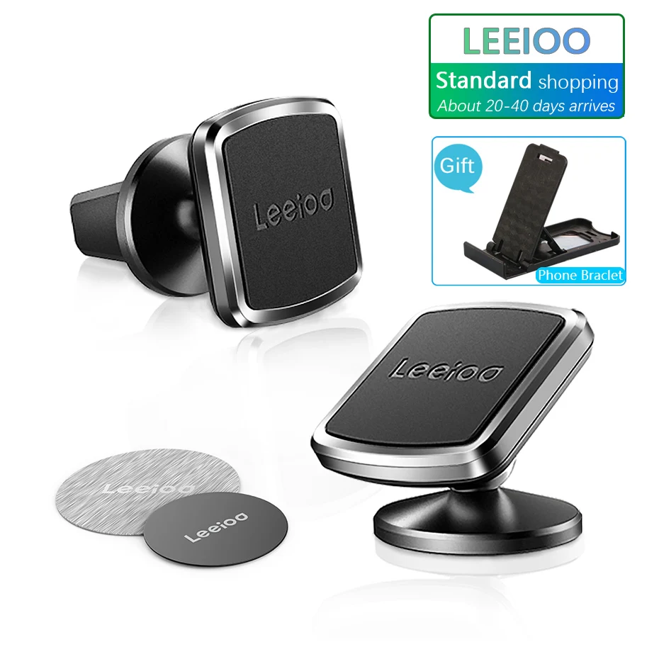 Автомобильный держатель Leeioo универсальный магнитный для телефона с GPS подставка