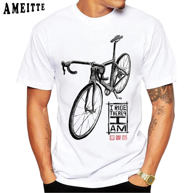 Hacer la vida Campeonato Madurar Camiseta divertida con estampado de bicicletas para hombre, camisa de manga  corta con estampado blanco, camisetas informales de Hip Hop para niño _ -  AliExpress Mobile