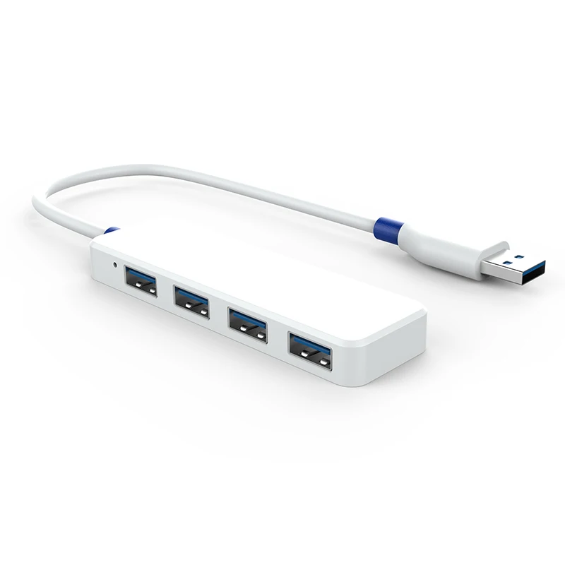 USB 3,0 концентратор адаптер 4 порта Высокоскоростной тонкий компактный расширительный умный разветвитель