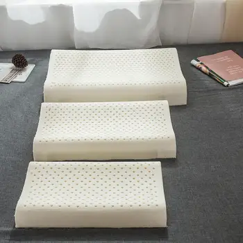 

60x40 50x30 44x27cm Thailand Natural Latex Bed Cervical Orthopedic Pillow Sleeping Bedding Wave Curve Shaped Memory Foam Pillows