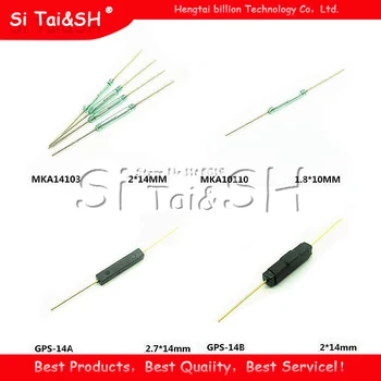 

10pcs Reed Switch Plastic MKA14103 MKA10110 GPS-14B GPS-14A 2*14MM Anti-Vibration Damage Magnetic Switch NC Normally Closed
