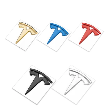 

Car 3D Metal Sticker For Tesla Model 3 X S Logo Car Rear Trunk Emblem Badge Window Body Decals Decoration Stickers Accessories