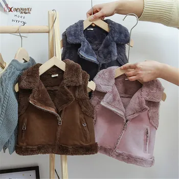 

Hot Fashion New Girl Fur Vest Real Sheep Shearing 2019 New Baby Autumn And Winter Vest Children's Clothing Glovesh.