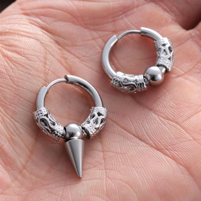 Stainless Steel Hoop Earrings  Dangle Earrings - A-z Earrings Women Men  2023 Punk - Aliexpress