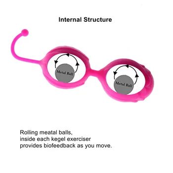 100% Silicone Kegel Balls Smart Love Ball for Vaginal Tight Exercise Machine Vibrators Ben Wa Balls adult Sex Toys for women 18+ 2