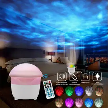 

Led colorful water pattern lamp usb music rotating ocean starry sky projection lamp magic ball lamp stage laser night light