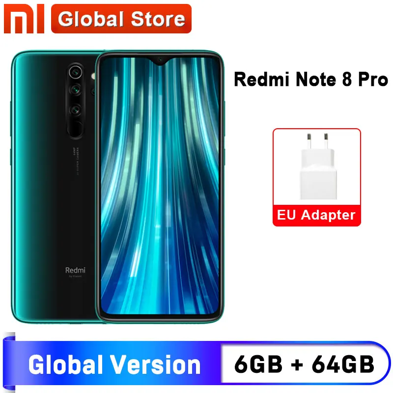 Глобальная версия смартфона Xiaomi Redmi Note 8 Pro 6 Гб 64 мегапиксельная четырехъядерная