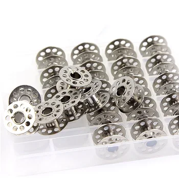 

25Pcs Empty Metal Sewing Machine Bobbins Spools Box-Packed Industrial Sewing Machine Bobbin Home Sewing Accessories Tools