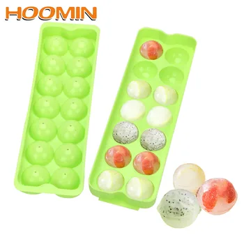 

HOOMIN 14 Holes Ball Ice Molds Whisky Ice Tray Sphere Round Ball Ice Cube Mold Kitchen Tools DIY Ice Cream Maker