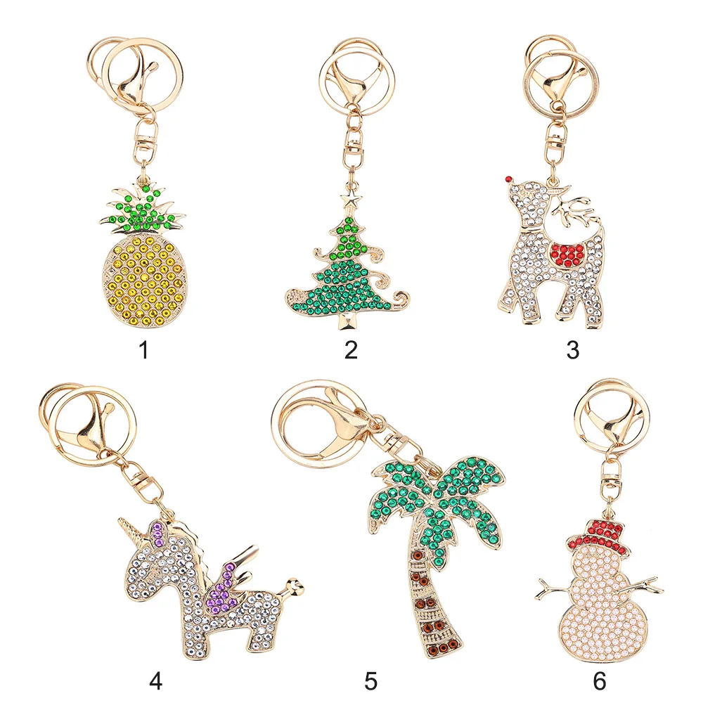 

DIY Rhinestone Home Decoration Accessories Diamond Painting Pendant Cartoon Key Ring Keychain Magnetic Rhinestone Crafts