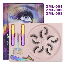 Magnetic Eyelashes Mink False Lashes Magnetic Eyeliner Waterproof Liquid Set Lasting Handmade Eyelash Makeup Tool