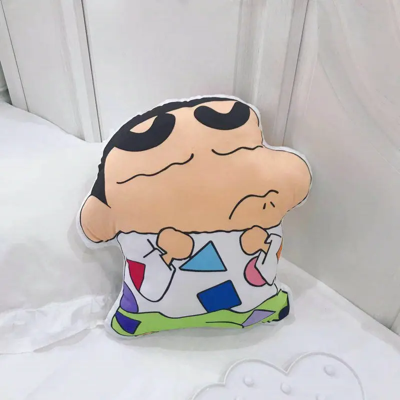 Забавная напечатанная Crayon Shin-Chan мягкая подушка креативная маленькая белая плюшевая подушка-собачка Диван Мягкая Подушка Декор кровать сон