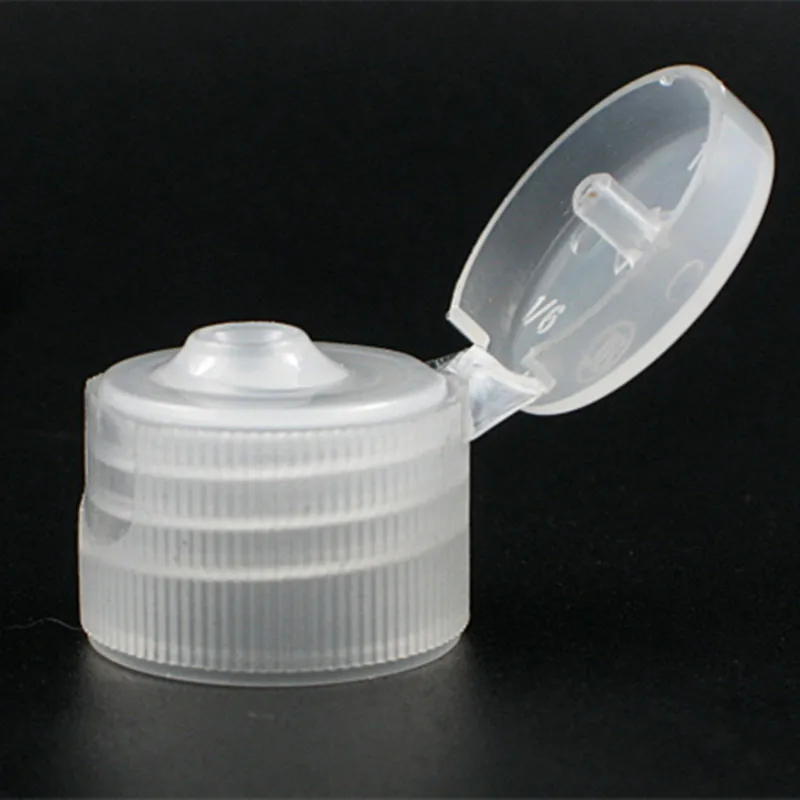 clear flip top cap