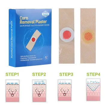 

6/42Pcs Hot Foot Corn Remover Calluses Plantar Warts Thorn Pain Relief Plaster Foot Care Tool Sticker Toe Protection