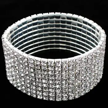 

Full Diamond Multi-row Elastic Bracelet Combination Bracelet