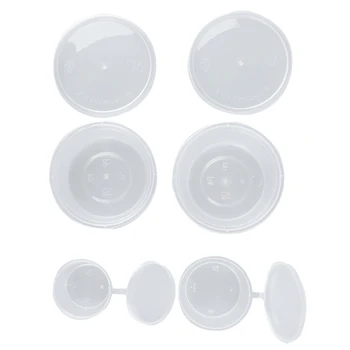 

5pcs 25/40/50/80ml Round Storage Container with Lids Slime Mud Clay Storage Box Candy Gift Organizer Jar