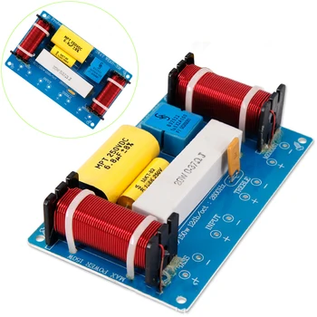 

12V 4 - 8Ω 120W Speaker 3 Way Audio Frequency Divider Loudspeaker 3 Unit Crossover Filters with 45Hz - 20KHz for Car