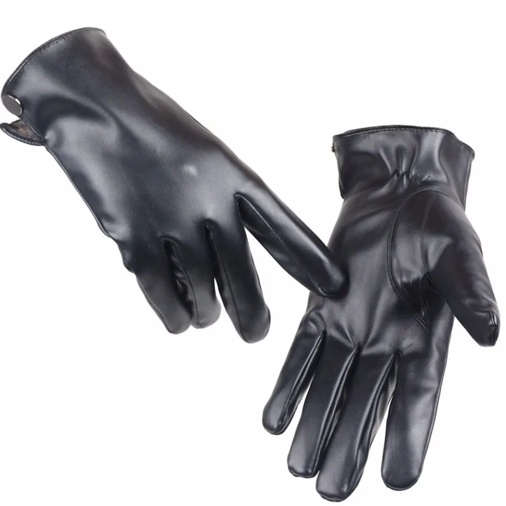 Windstopers Handschoenen унисекс Зимние теплые модные мужские зимние теплые кожаные перчатки с мягкой подкладкой варежки W1209