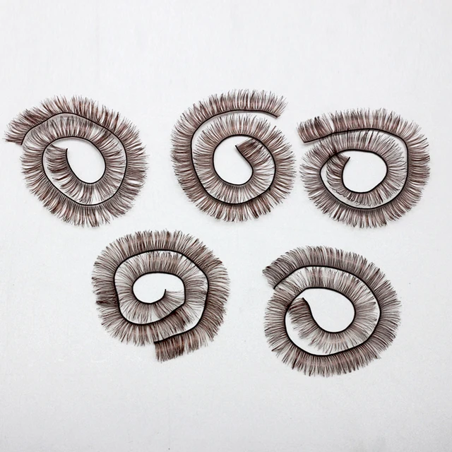 10Pcs DIY Doll False Eyelashes Eye Lash For Toys Dolls Accessories Black Brown Kids Tawny Children Toy Decoration 6