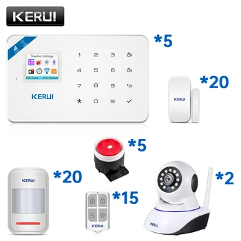 

KERUI W18 WIFI Wireless GSM Alarm System Home Security Alarm Host Eas Kit APP Remote Control Home Security Alarm Host With Siren