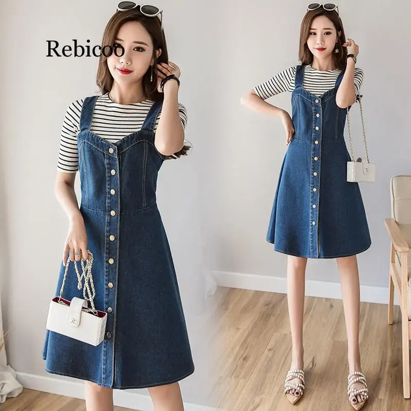 one piece dress denim