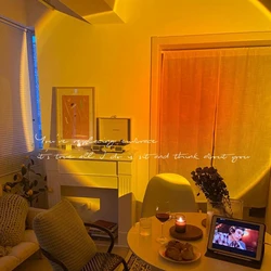 Projecteur de soleil Led arc en ciel, dauphin, veilleuse, lampe de bureau pour chambre à coucher, Bar, café, décoration murale, éclairage 