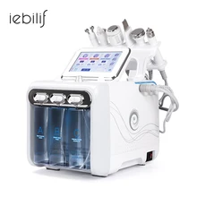 Multifunction 6 In 1 Small Bubbles Ultrasonic RF Hydra Deep Facial Ance Pore Cleaner Facial Massage Skin Care Device