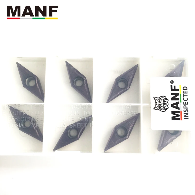 MANF твердосплавная вставка VBMT160404 для стальных токарных инструментов внутренние вставки твердосплавные расточные отверстия лезвия для SVJBR держатели инструментов