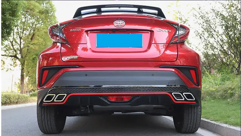 Для TOYOTA CHR Body kit спойлер- CH-R 4CK ABS задний спойлер передний бампер диффузор защитные бамперы